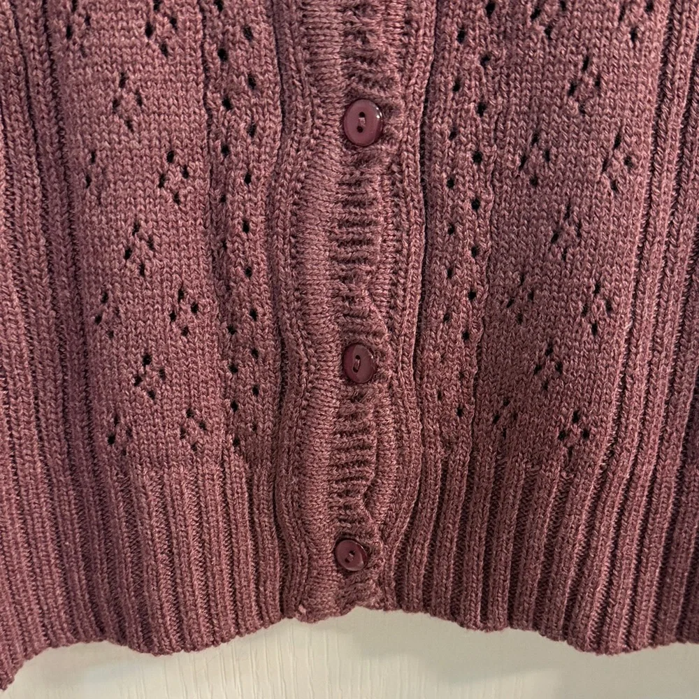 And Now This Women's Plum Cardigan - Picture 3 of 6